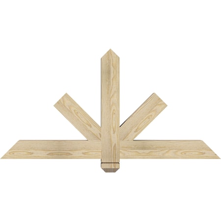 Ekena Millwork Kennewick Rough Sawn Timber Gable Bracket, Douglas Fir, 48"W x 24"H x 4"D x 4"F, 12/12 Pitch GBW048X24X0404KEN00RDF